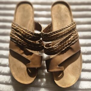 Bear Trap Tan Braided Sandals